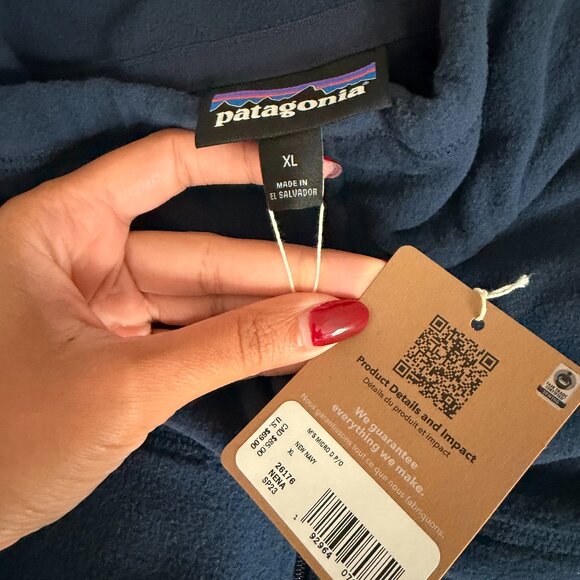Patagonia Micro D Fleece Pullover 1/4 Zip - NWT - [Size XL] - New Navy - Picture 4 of 5